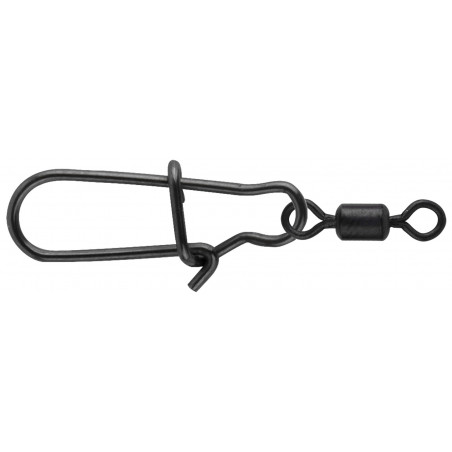 AGRAFE MATTE BLACK EASY SNAP + EMERILLON ROLLING SWIVEL