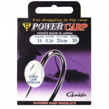 HAMEÇONS MONTEES POWER CARP BARBLESS 20CM