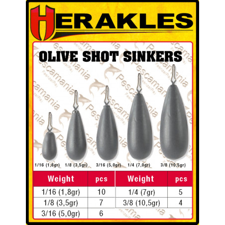 OLIVE SHOT SINKERS