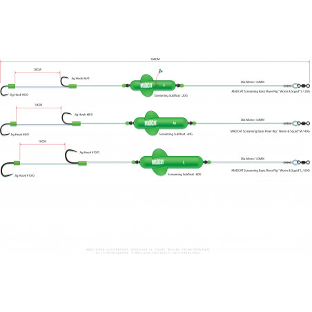 MADCAT MONTAGE SCREAMING BASIC RIVER "WORM & SQUID" M