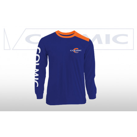 T-SHIRT COLMIC MANCHE LONGUE SLEEVES BLUE-ORANGE